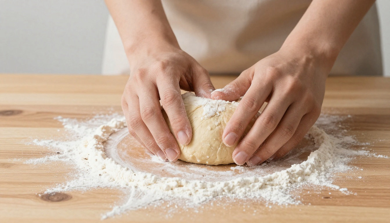 2 étapes pour une pâte souple et élastique
