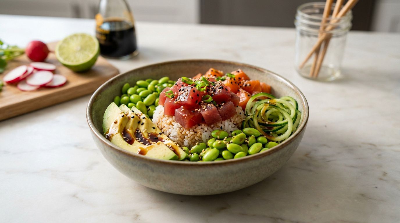 Ma recette poke bowl : l'astuce pour un bol frais et sain - Cuisine ...