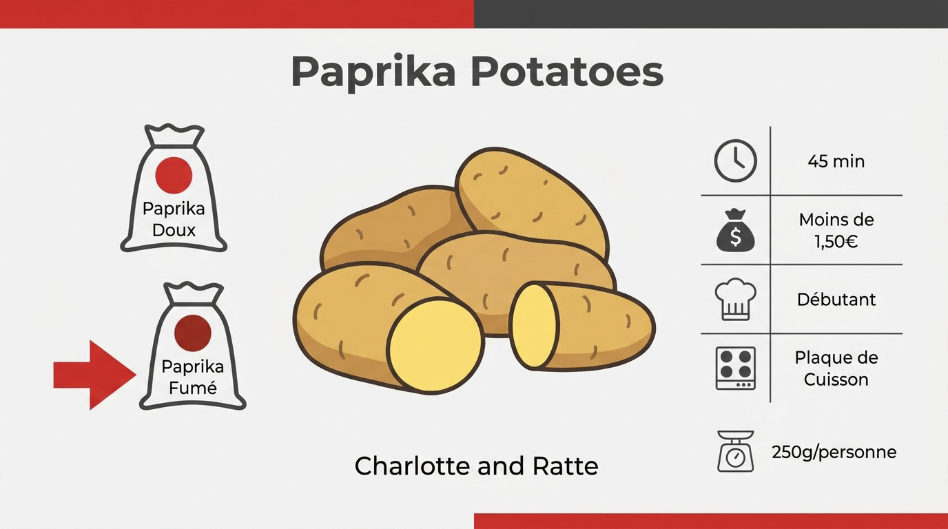 pommes de terre roties au paprika croustillantes sortant du four