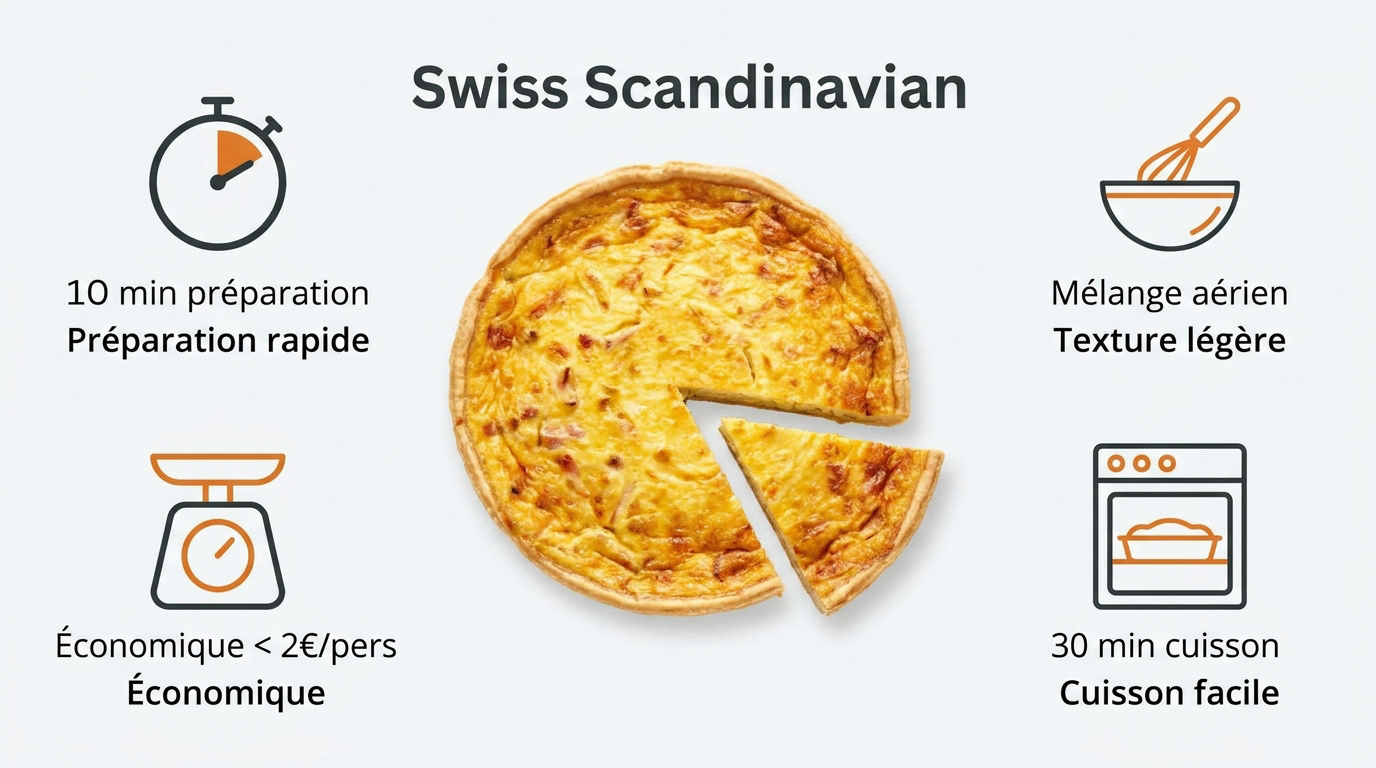 Quiche sans pâte dorée et fondante