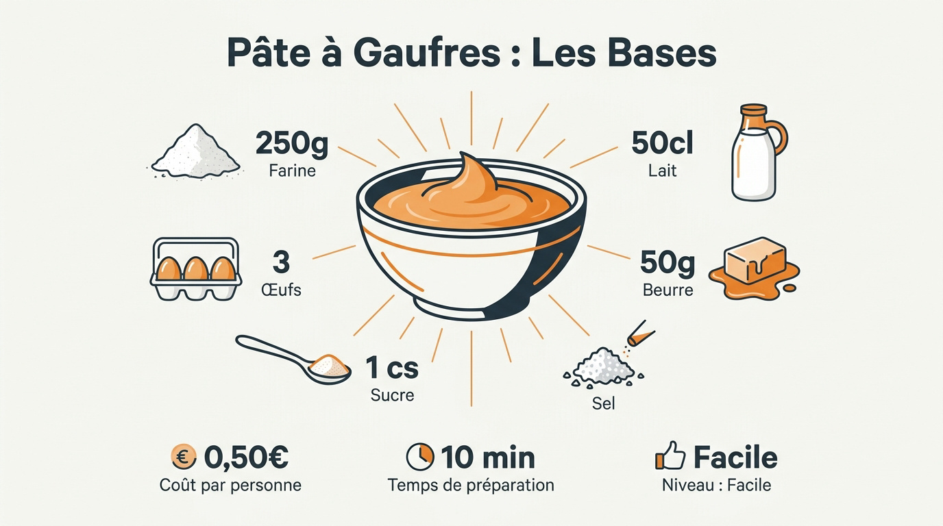 Gaufres dorées et croustillantes prêtes à être dégustées